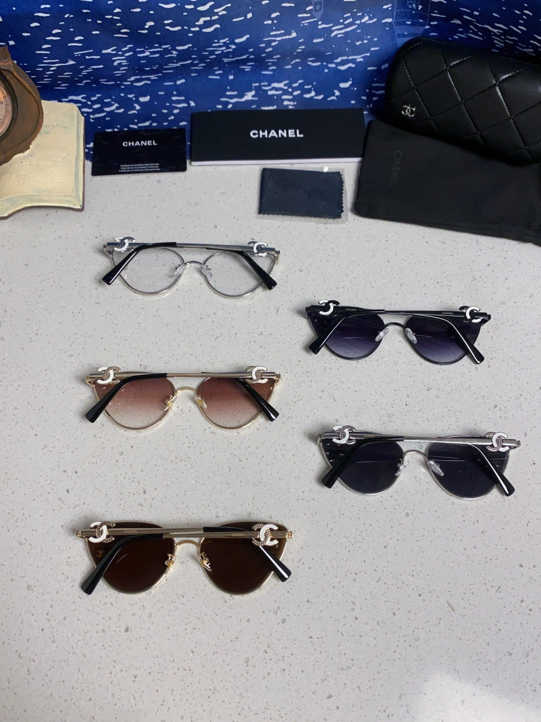 Chanel Metal Aviator Silver Lens Sunglasses for Men & Women - detail image 11