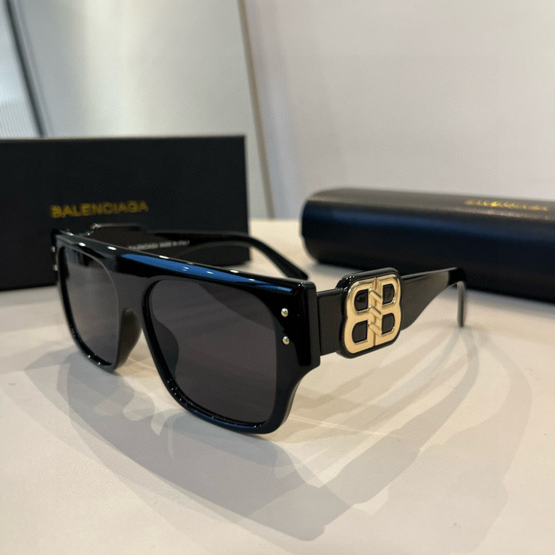 Balenciaga Rectangular Black Lens Sunglasses for Men & Women - 399132 - detail image 3