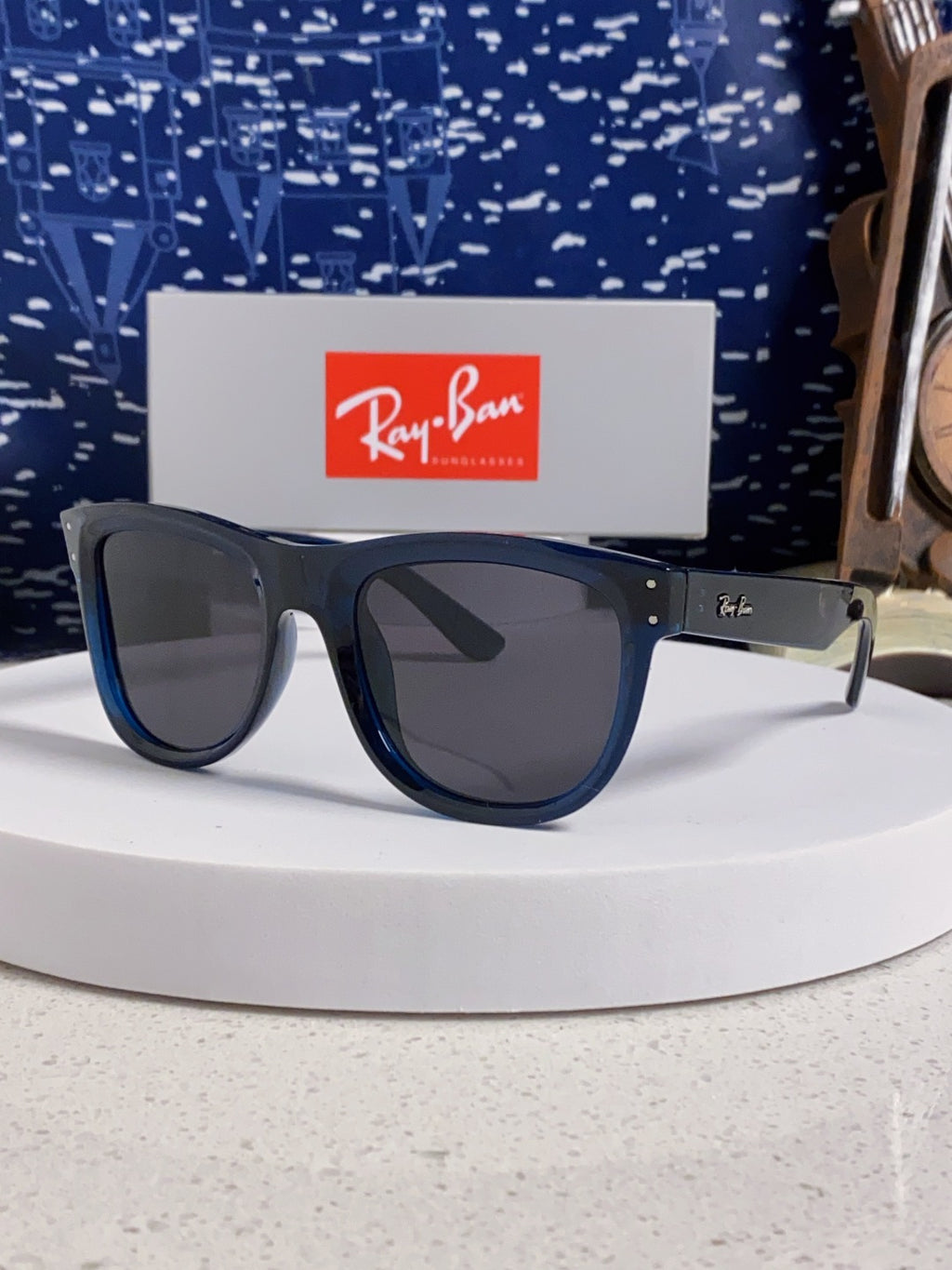 Ray-Ban RBR0503S Square Black Lens Sunglasses for Men & Women - 935616