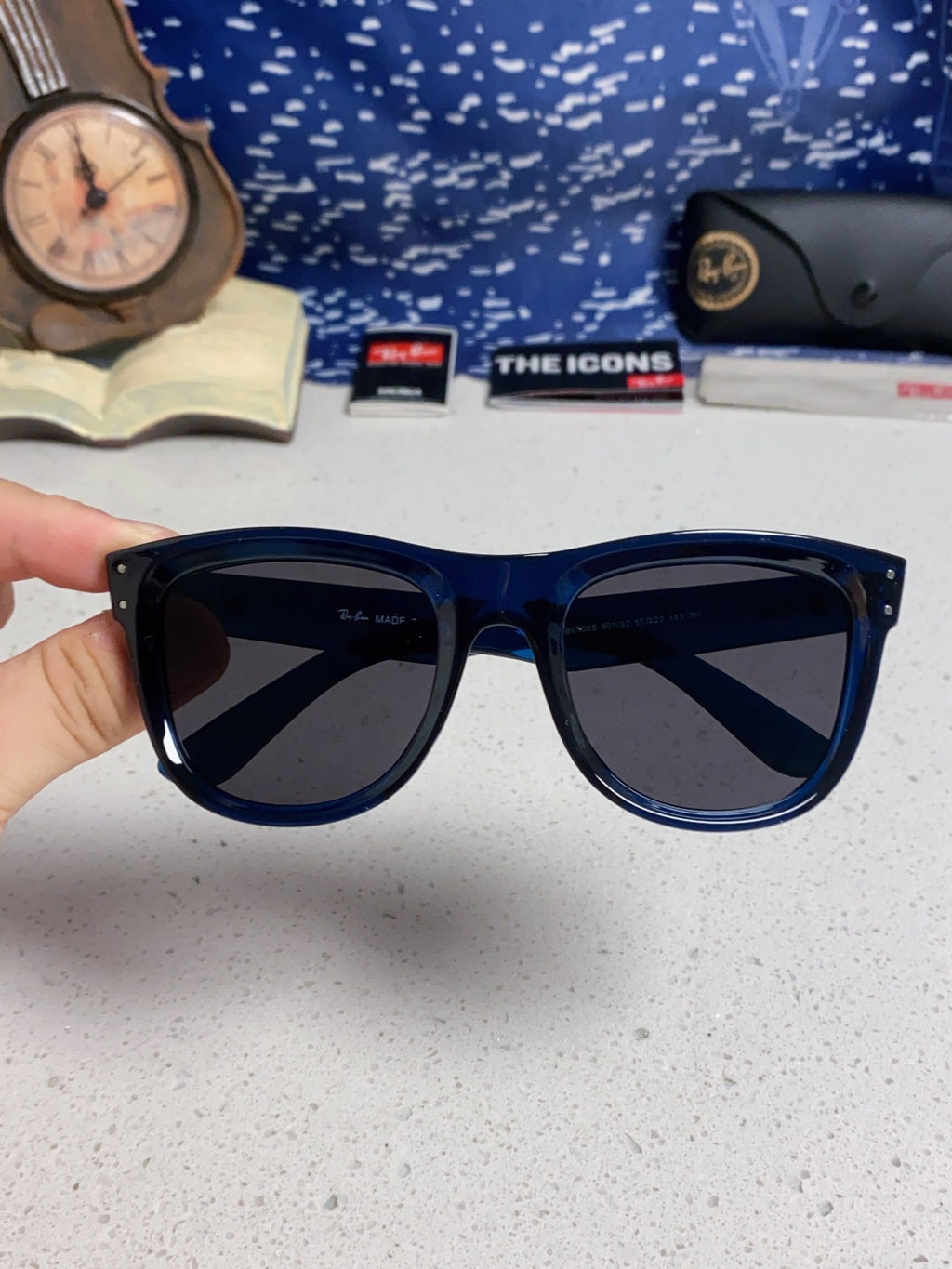 Ray-Ban RBR0503S Square Black Lens Sunglasses for Men & Women - 372701 - detail image 4