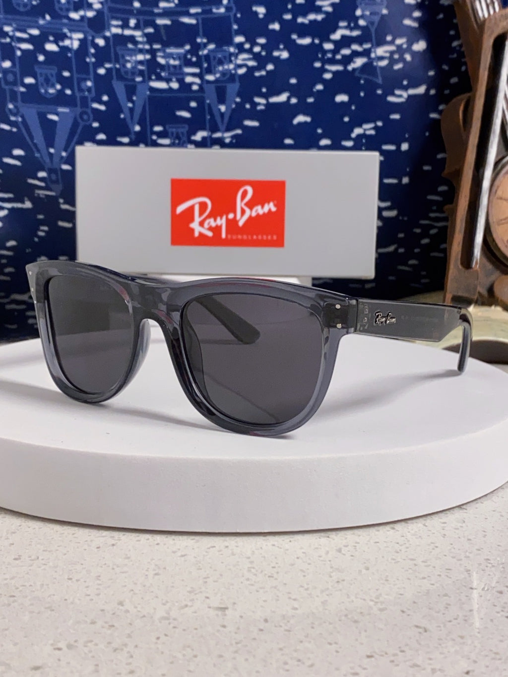 Ray-Ban RBR0503S Square Black Lens Sunglasses for Men & Women - 935617