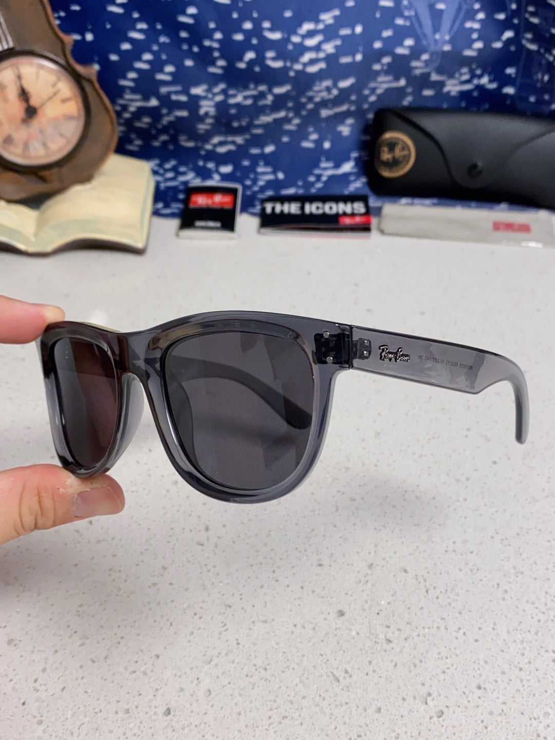 Ray-Ban RBR0503S Square Black Lens Sunglasses for Men & Women - 935617 - detail image 6