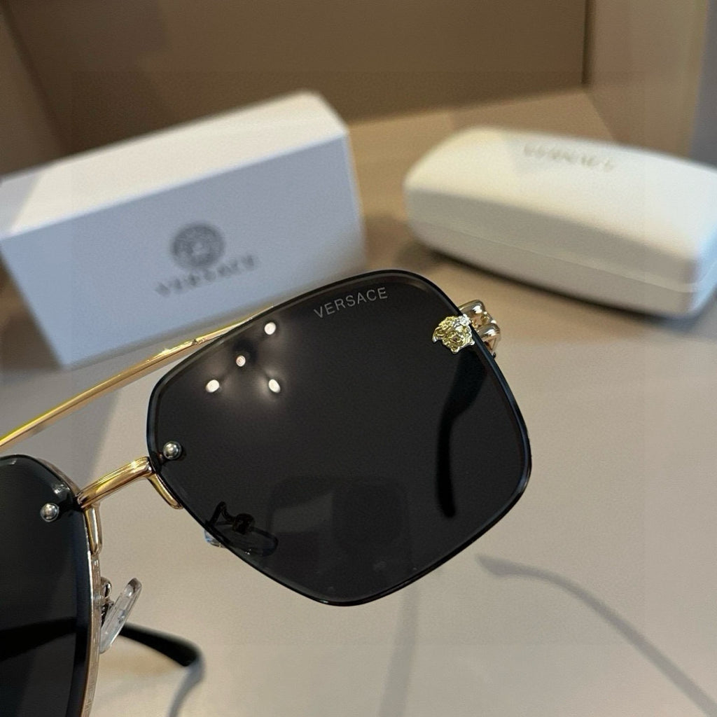 Versace Polarized Fashion Gold Lens Sunglasses for Men - 358828 - detail image 5
