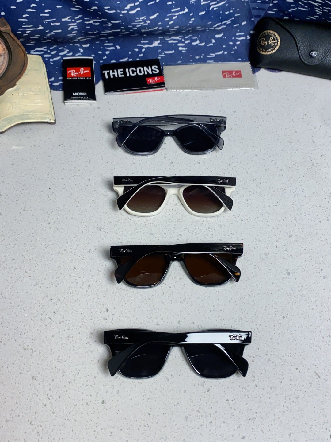 Ray-Ban RB0880 Square Black Lens Sunglasses for Men & Women - 383153 - detail image 11