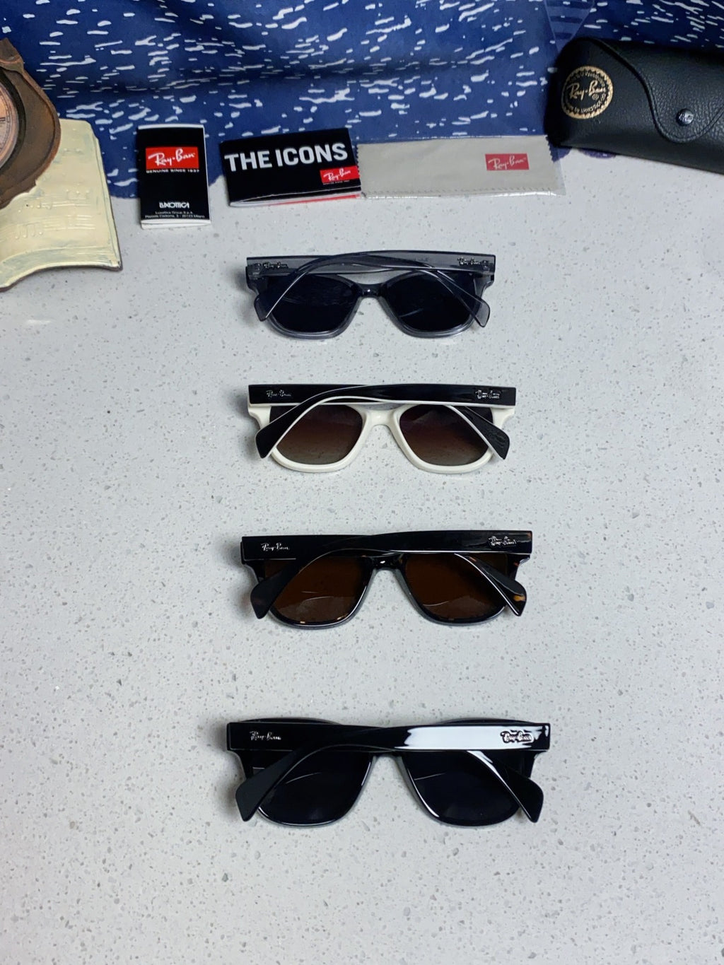 Ray-Ban RB0880 Square Silver Lens Sunglasses for Men & Women - detail image 11