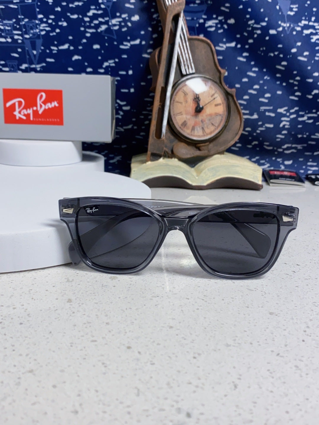 Ray-Ban RB0880 Square Black Lens Sunglasses for Men & Women - 383153 - detail image 9