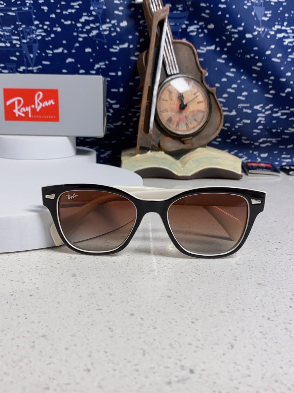 Ray-Ban RB0880 Square Silver Lens Sunglasses for Men & Women - detail image 9