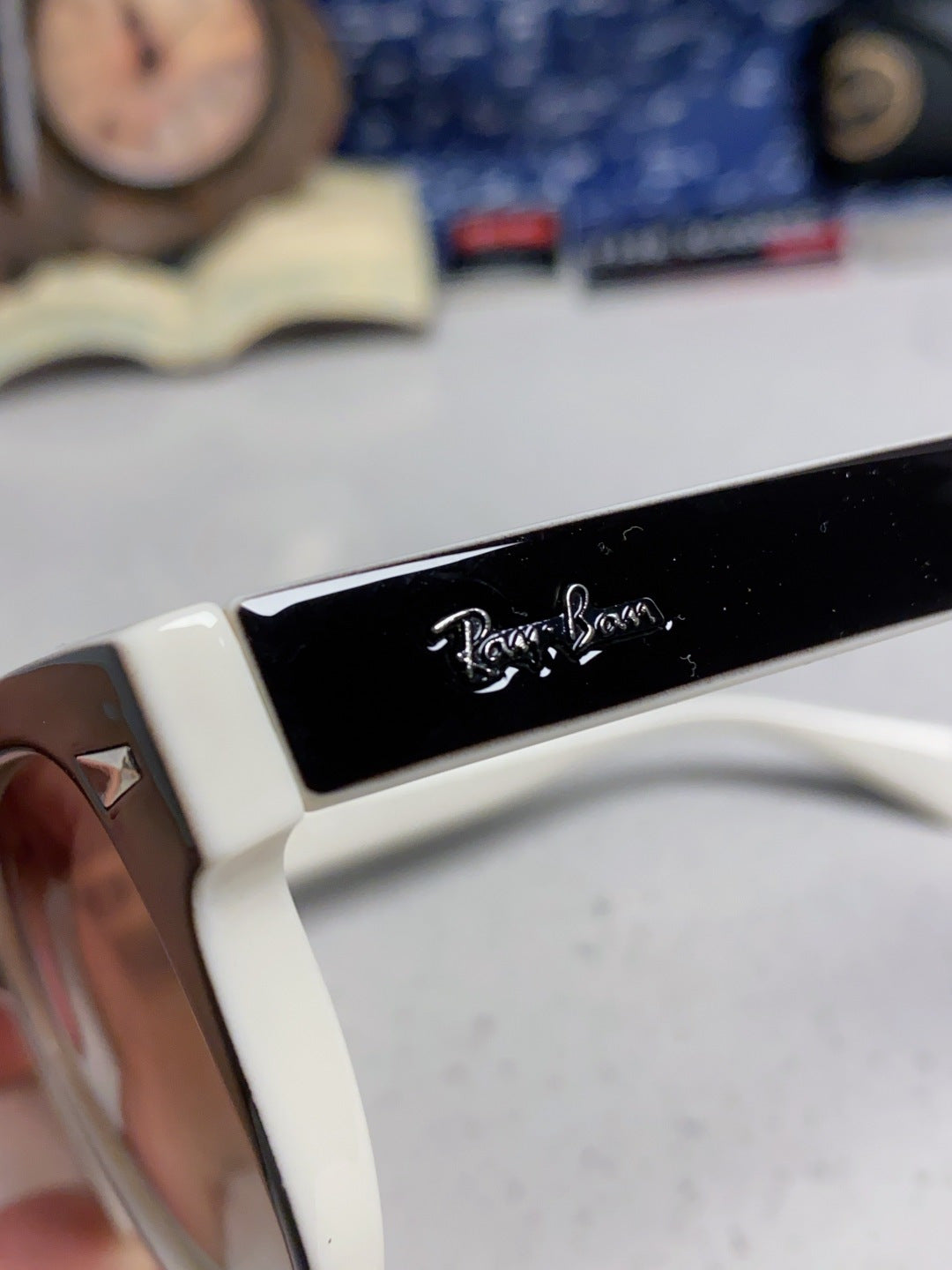 Ray-Ban RB0880 Square Silver Lens Sunglasses for Men & Women - detail image 7