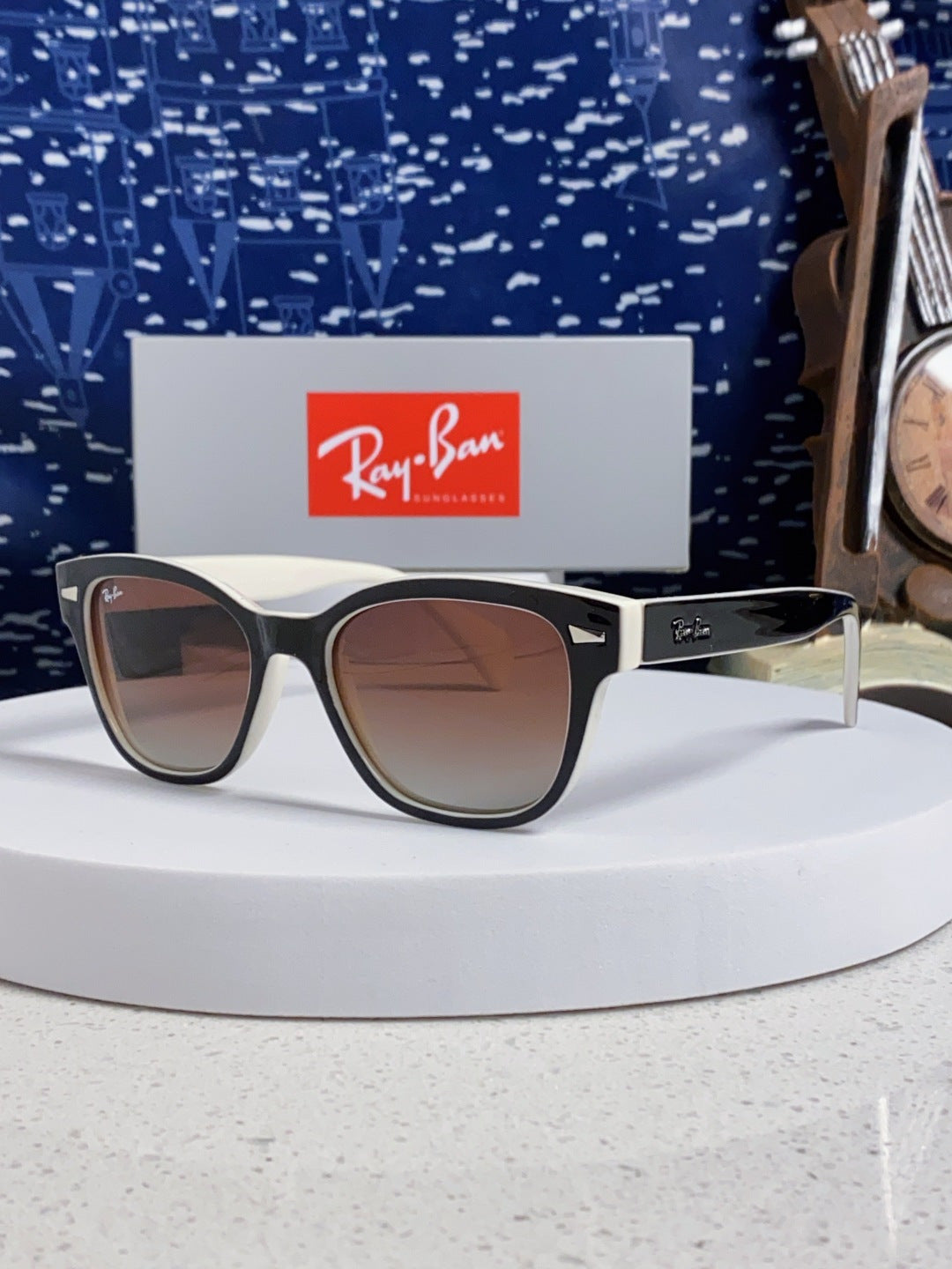 Ray-Ban RB0880 Square Silver Lens Sunglasses for Men & Women