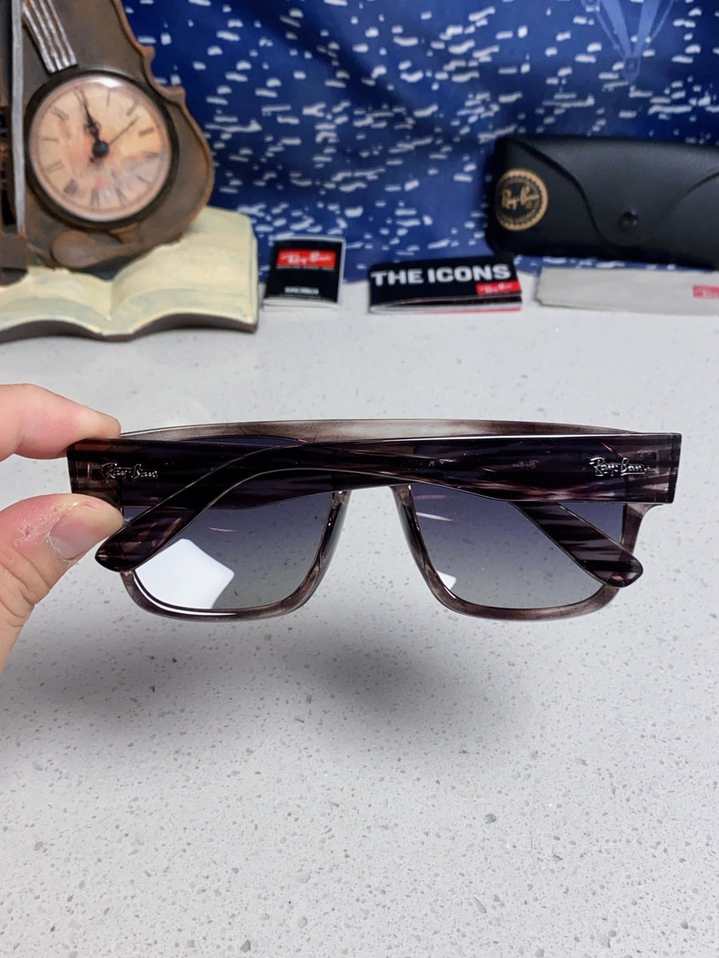 Ray-Ban RB0360 Square Gray Lens Sunglasses for Men & Women - detail image 5