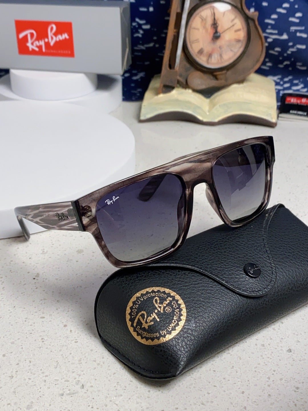 Ray-Ban RB0360 Square Gray Lens Sunglasses for Men & Women - detail image 10