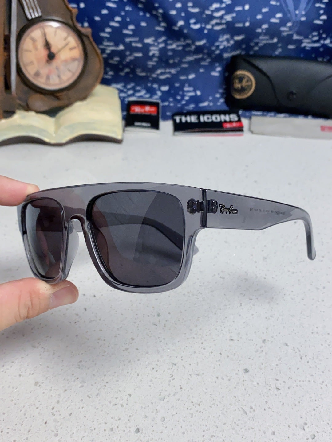 Ray-Ban RB0360 Square Black Lens Sunglasses for Men & Women - 383150 - detail image 6