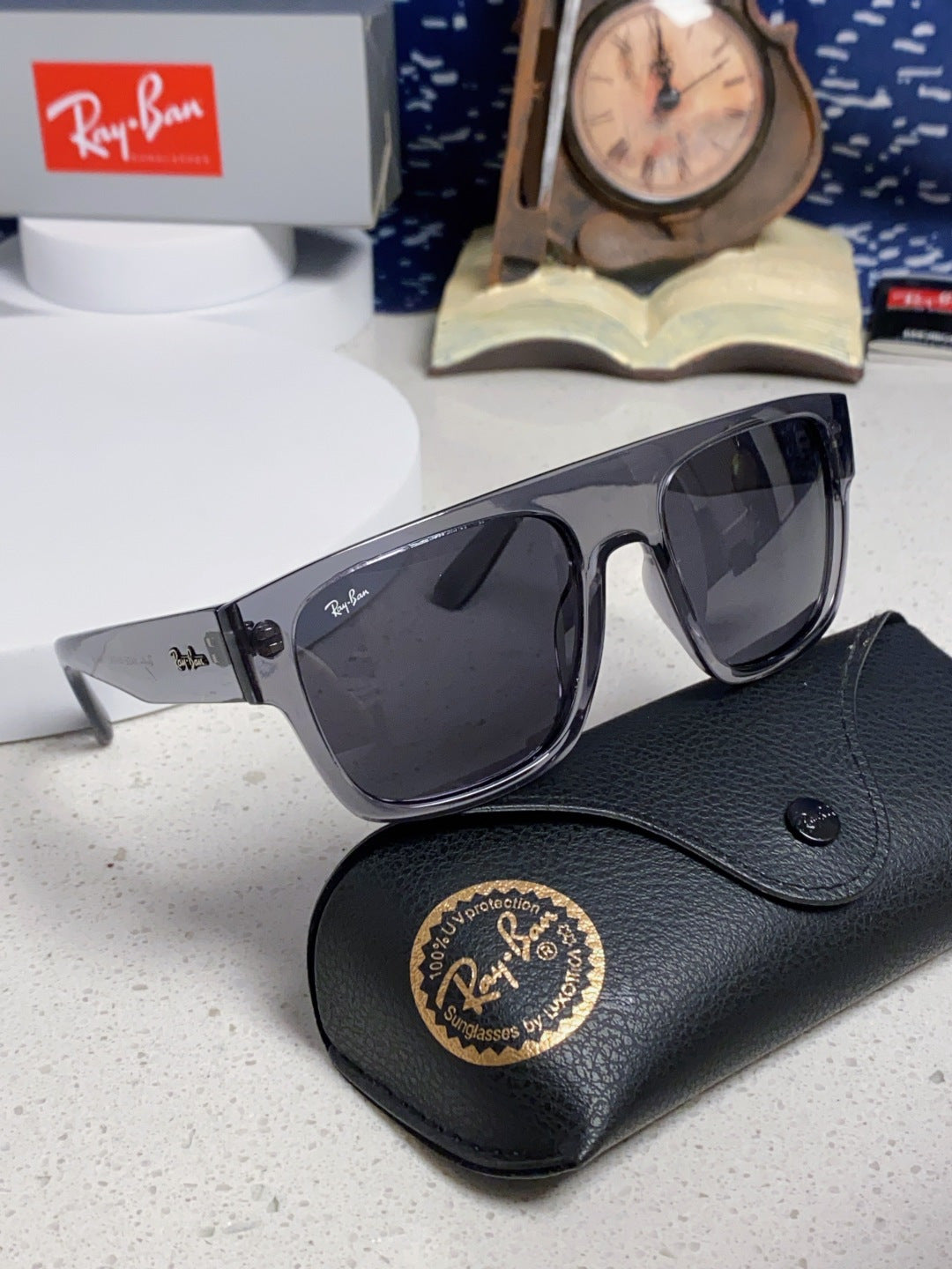 Ray-Ban RB0360 Square Black Lens Sunglasses for Men & Women - 383150 - detail image 10