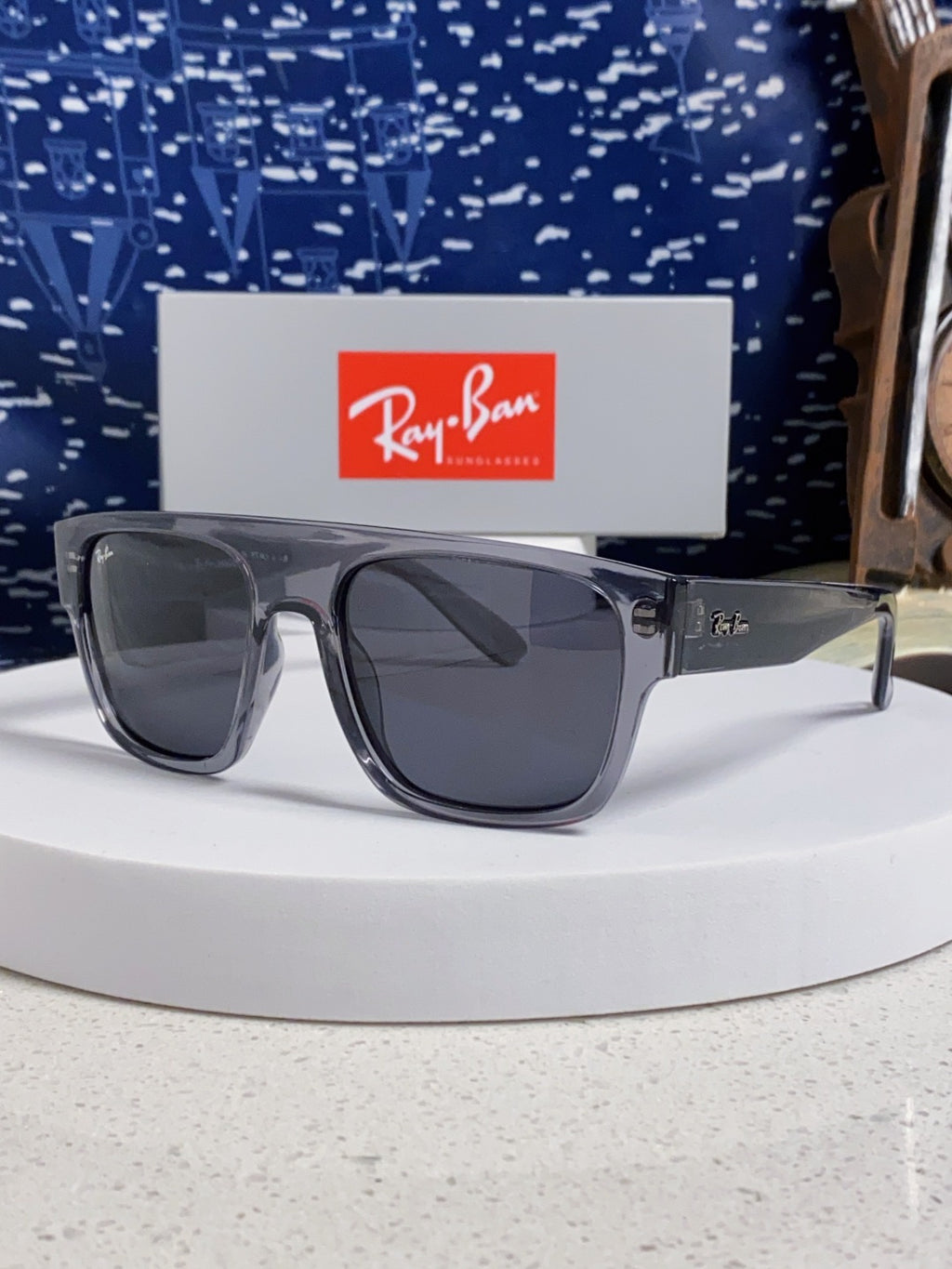 Ray-Ban RB0360 Square Black Lens Sunglasses for Men & Women - 383150