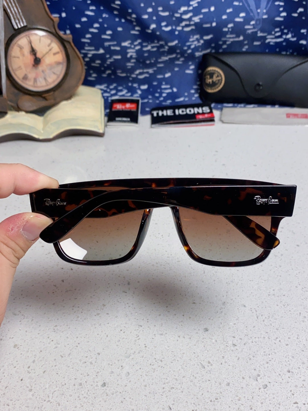 Ray-Ban RB0360 Square Red Lens Sunglasses for Men & Women - detail image 5