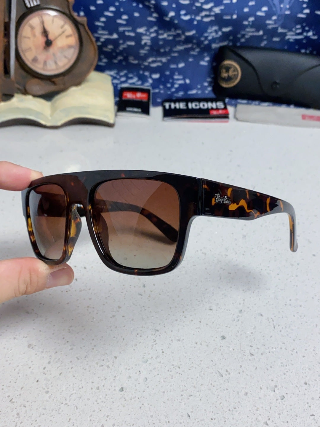 Ray-Ban RB0360 Square Red Lens Sunglasses for Men & Women - detail image 6