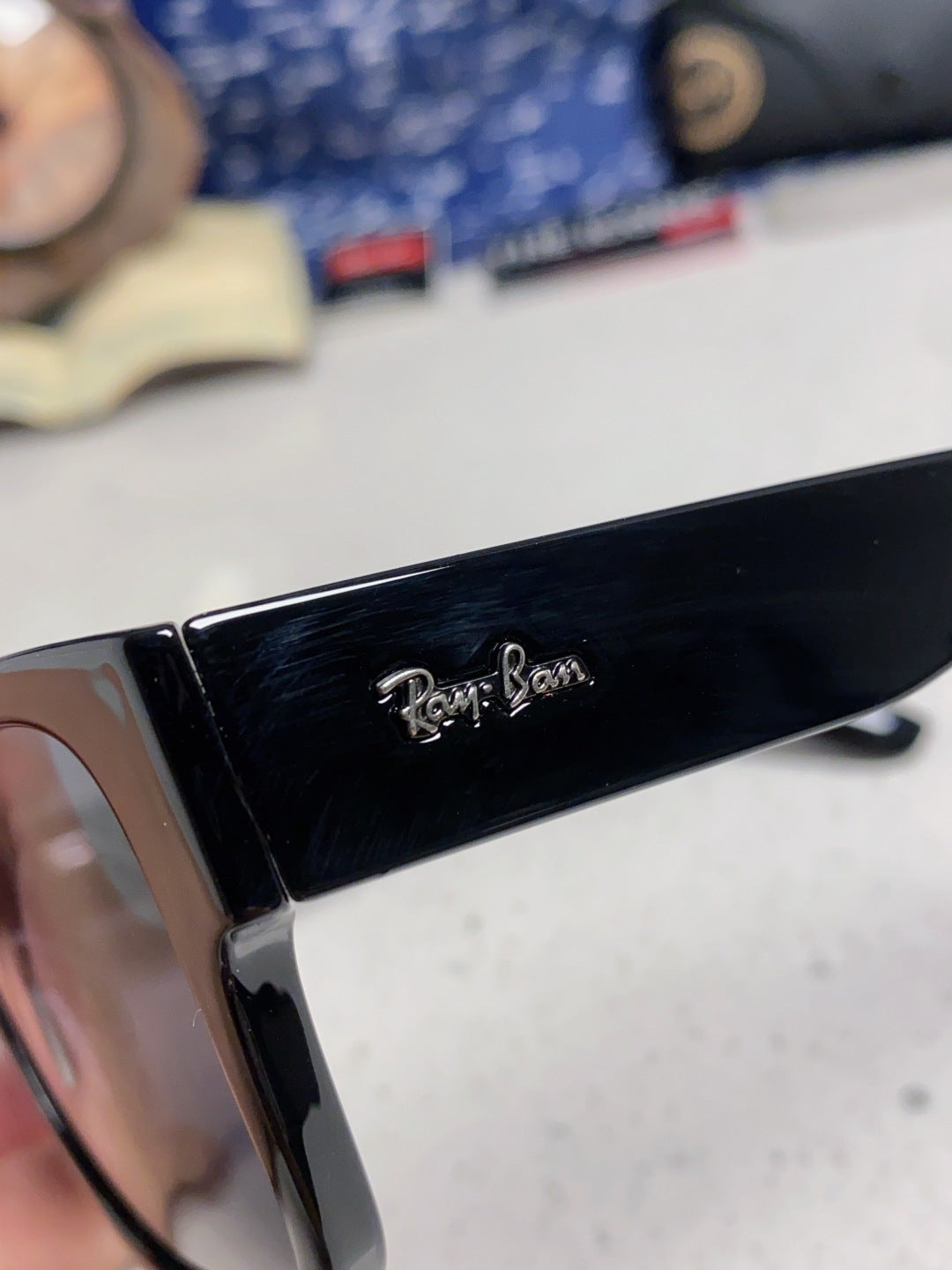 Ray-Ban RB0360 Square Black Lens Sunglasses for Men & Women - detail image 7