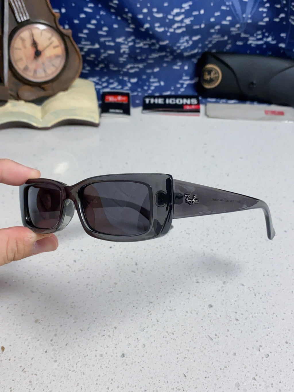 Ray-Ban RB4425 Square Black Lens Sunglasses for Men & Women - 383164 - detail image 5