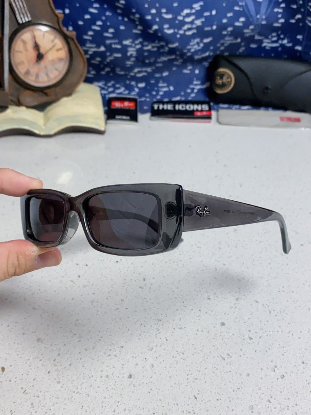 Ray-Ban RB4425 Square Black Lens Sunglasses for Men & Women - 383164 - detail image 5