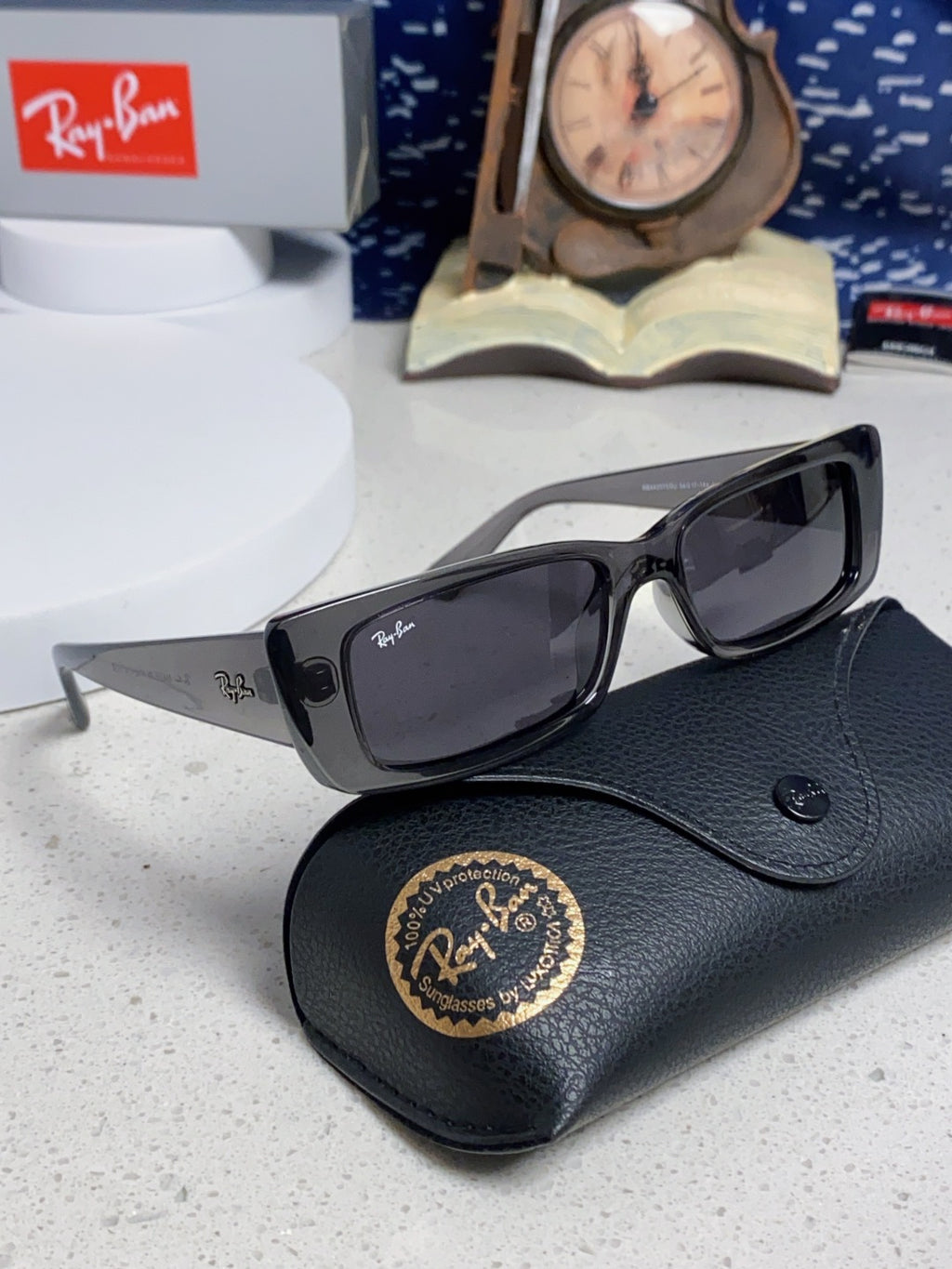 Ray-Ban RB4425 Square Black Lens Sunglasses for Men & Women - 383164 - detail image 9