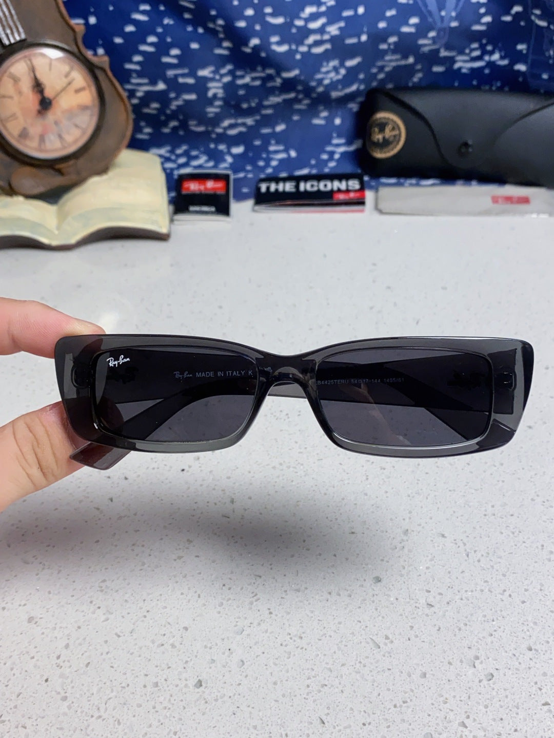 Ray-Ban RB4425 Square Black Lens Sunglasses for Men & Women - 383164 - detail image 3