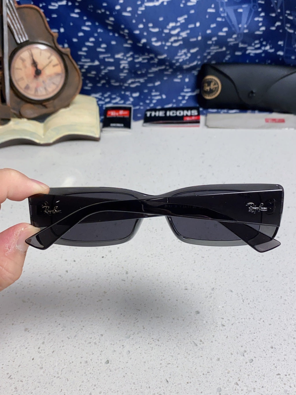 Ray-Ban RB4425 Square Black Lens Sunglasses for Men & Women - 383164 - detail image 4