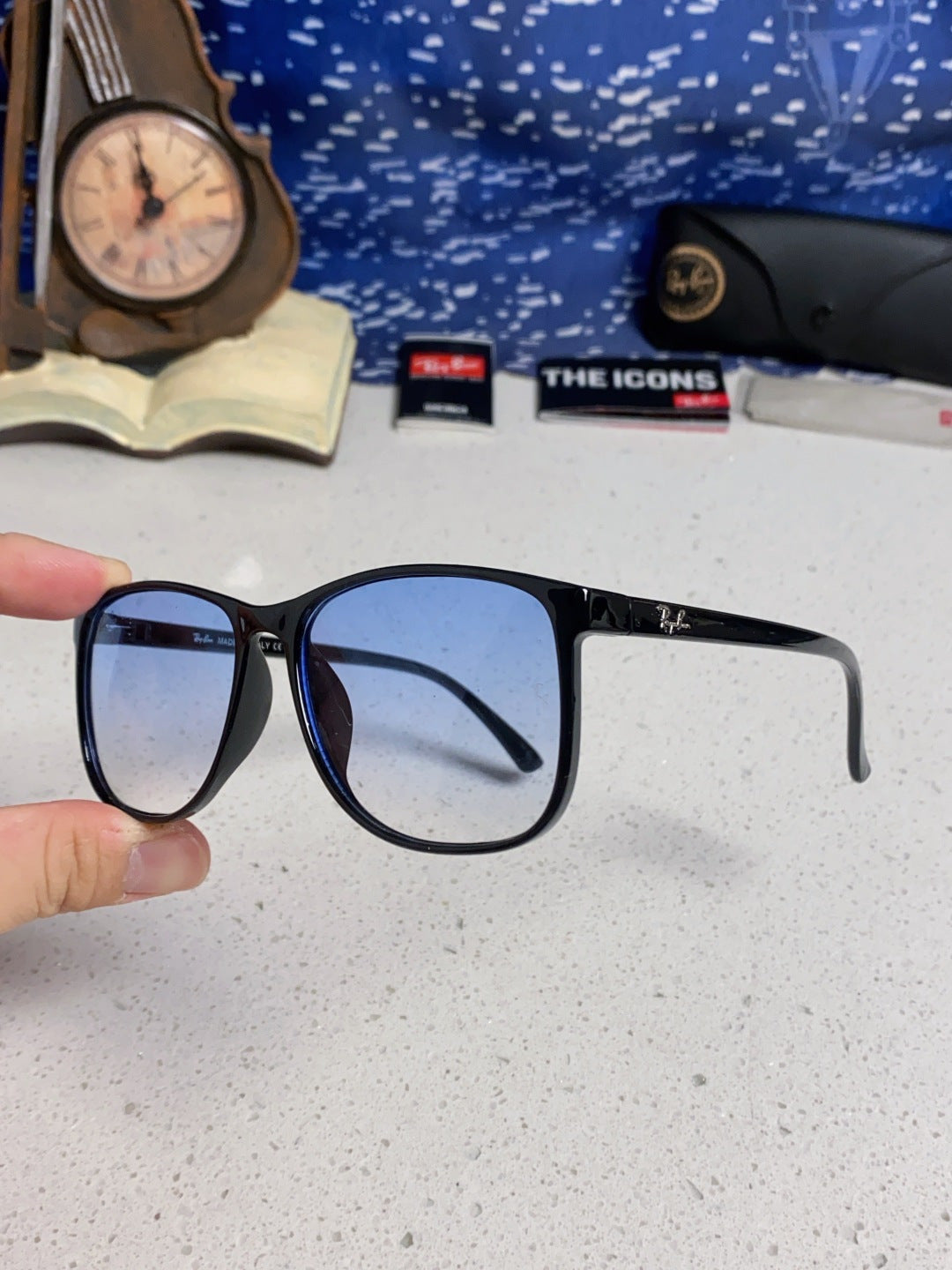 Ray-Ban RB1141 Oversized Blue Lens Sunglasses for Men & Women - 399488 - detail image 6