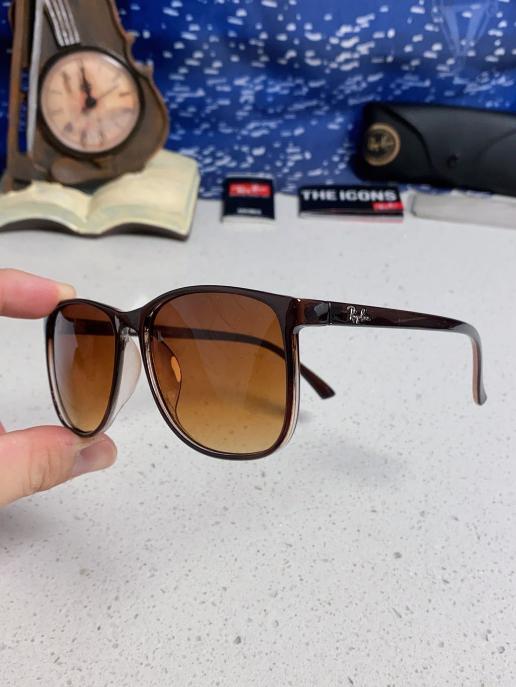 Ray-Ban RB1141 Oversized Brown Lens Sunglasses for Men & Women - detail image 6