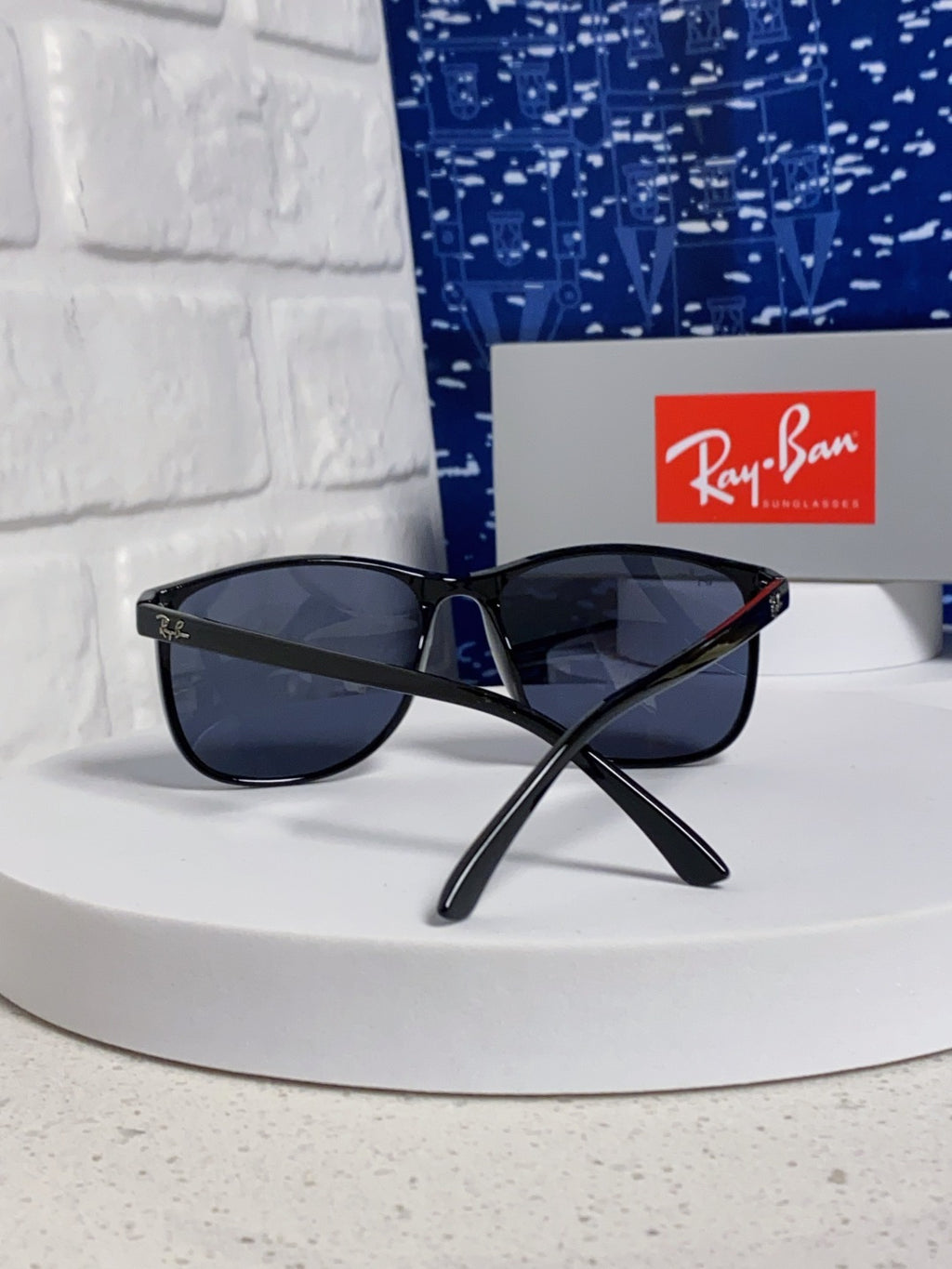 Ray-Ban RB1141 Oversized Blue Lens Sunglasses for Men & Women - detail image 3