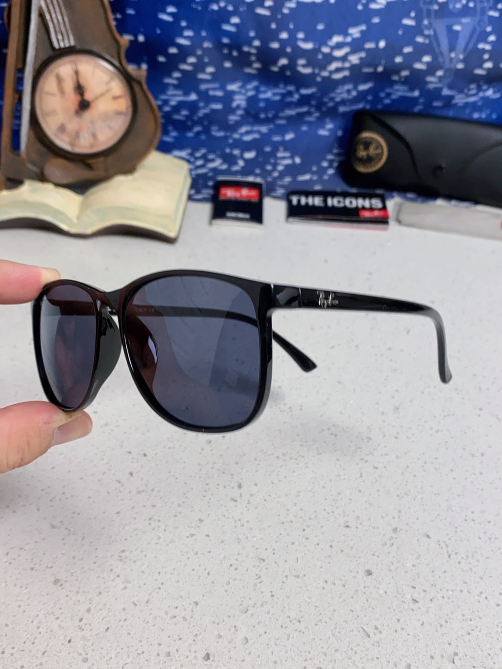 Ray-Ban RB1141 Oversized Blue Lens Sunglasses for Men & Women - 158727 - detail image 6