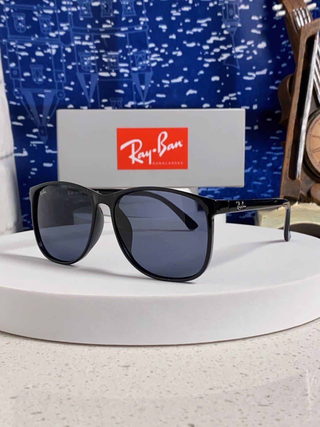 Ray-Ban RB1141 Oversized Blue Lens Sunglasses for Men & Women