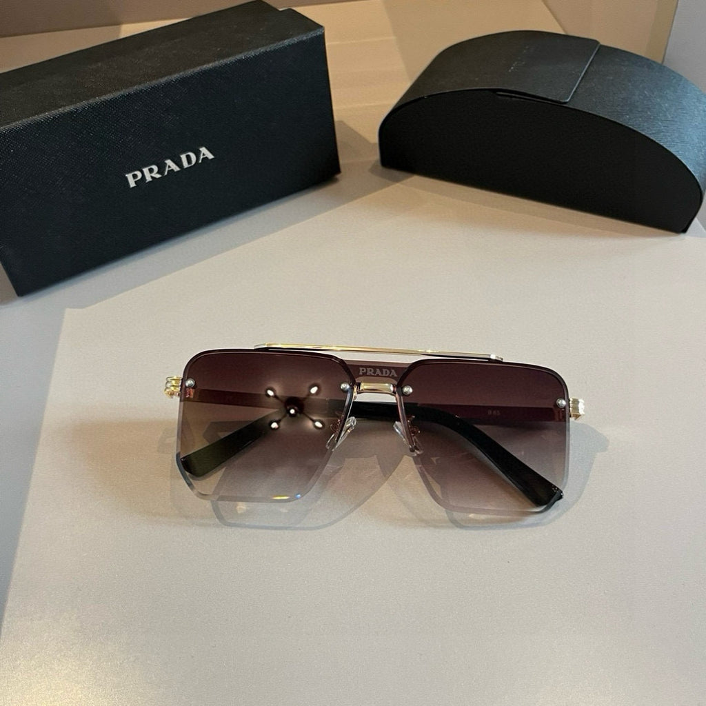 Prada Polarized Fashion Brown Lens Sunglasses for Men - 372121 - detail image 5