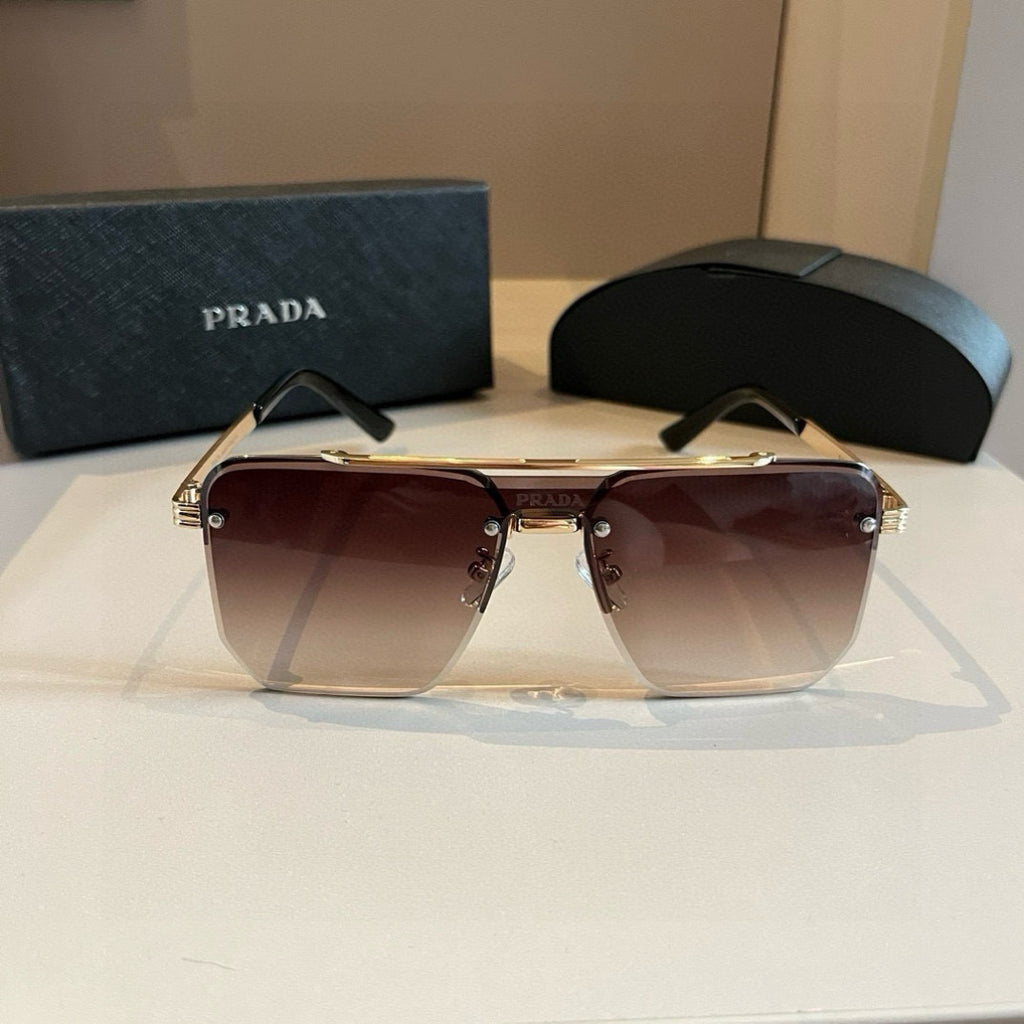 Prada Polarized Fashion Brown Lens Sunglasses for Men - 372121 - detail image 2