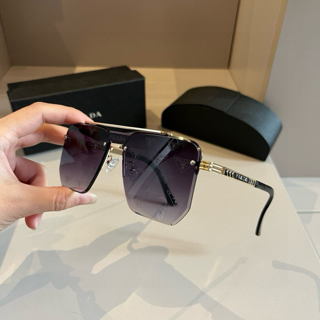 Prada Polarized Fashion Gold Lens Sunglasses for Men - 372122 - detail image 4