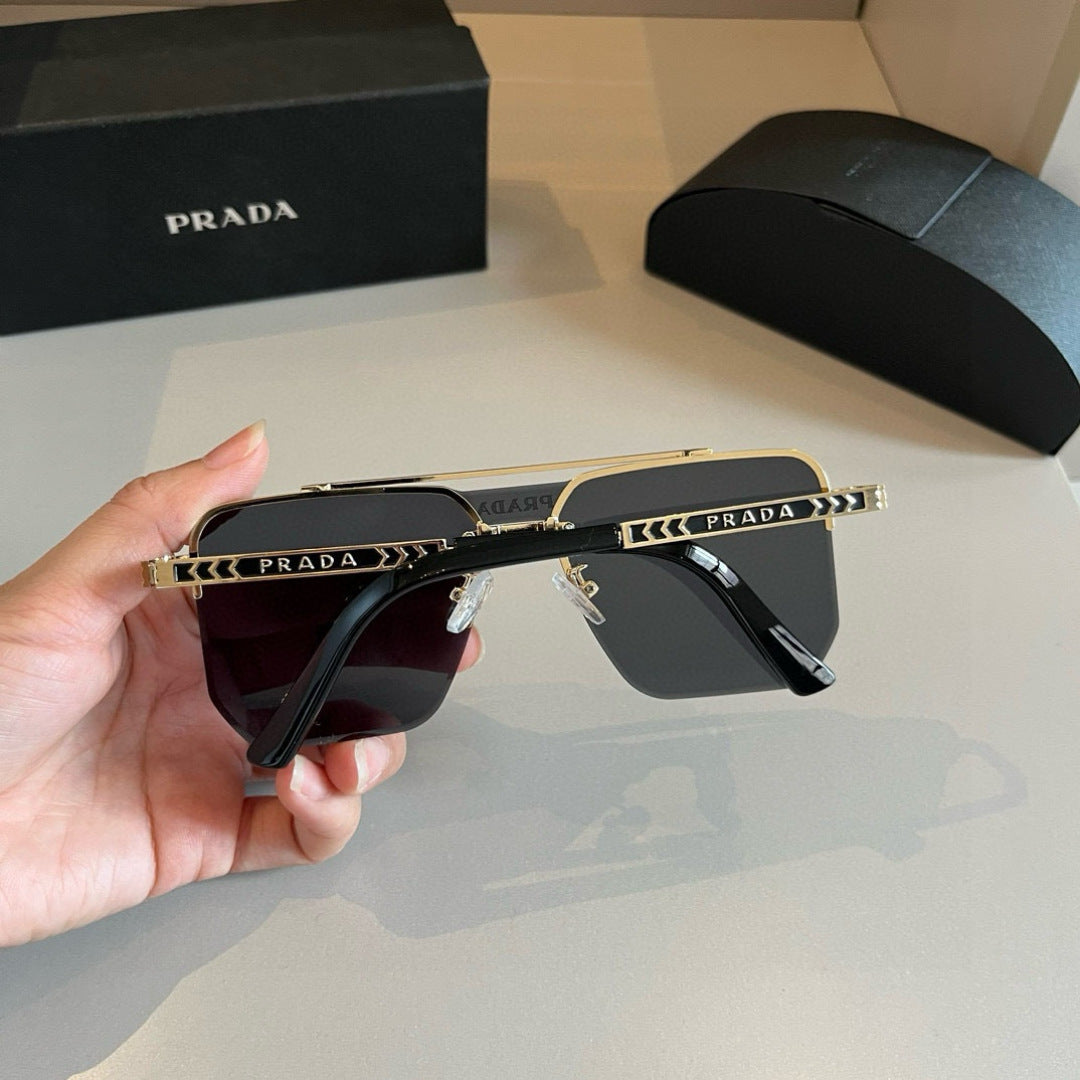 Prada Polarized Fashion Gold Lens Sunglasses for Men - 372123 - detail image 9