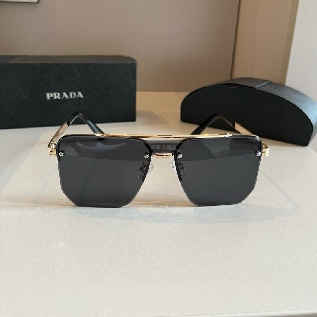 Prada Polarized Fashion Gold Lens Sunglasses for Men - 372123 - detail image 4