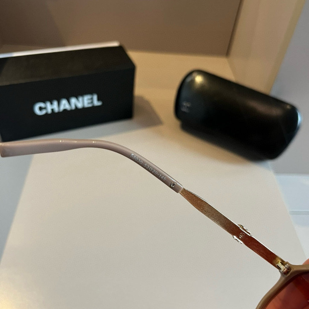 Chanel Oversized Gold Lens Sunglasses for Men & Women - 867034 - detail image 8