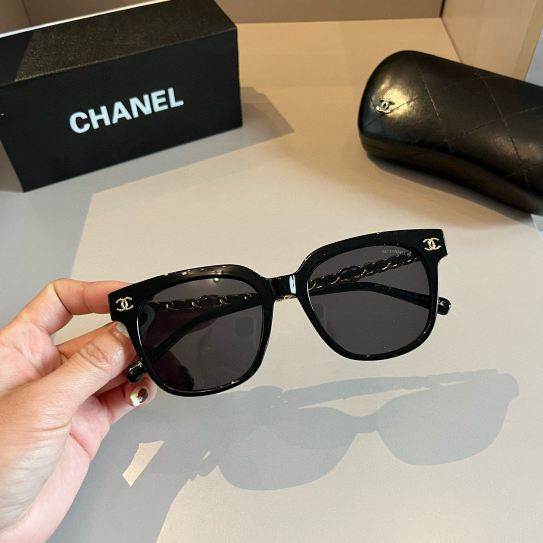 Chanel Oversized Gold Lens Sunglasses for Men & Women - 867043 - detail image 6