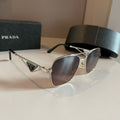Prada Polarized Fashion Silver Lens Sunglasses for Men - 998133