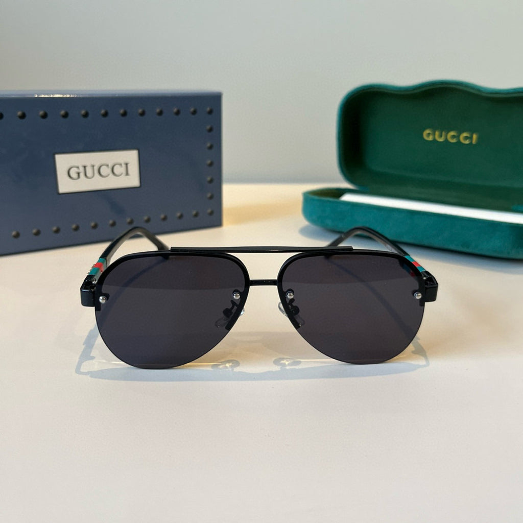 Gucci Polarized Fashion Black Lens Sunglasses for Men - 398317 - detail image 2
