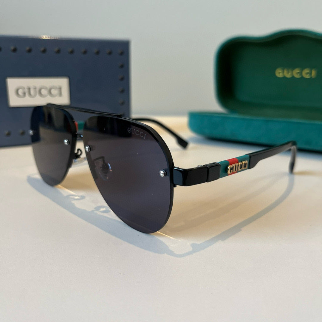 Gucci Polarized Fashion Black Lens Sunglasses for Men - 398317 - detail image 3