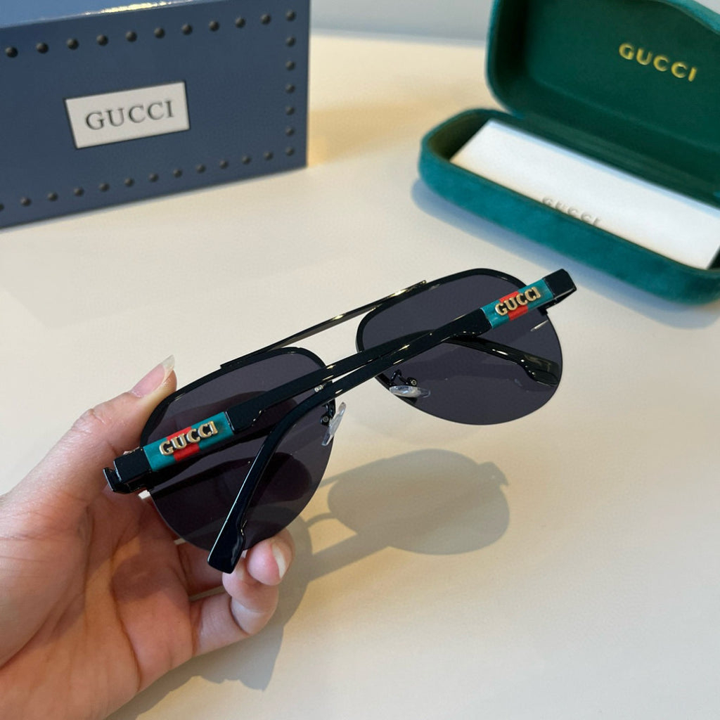 Gucci Polarized Fashion Black Lens Sunglasses for Men - 398317 - detail image 7