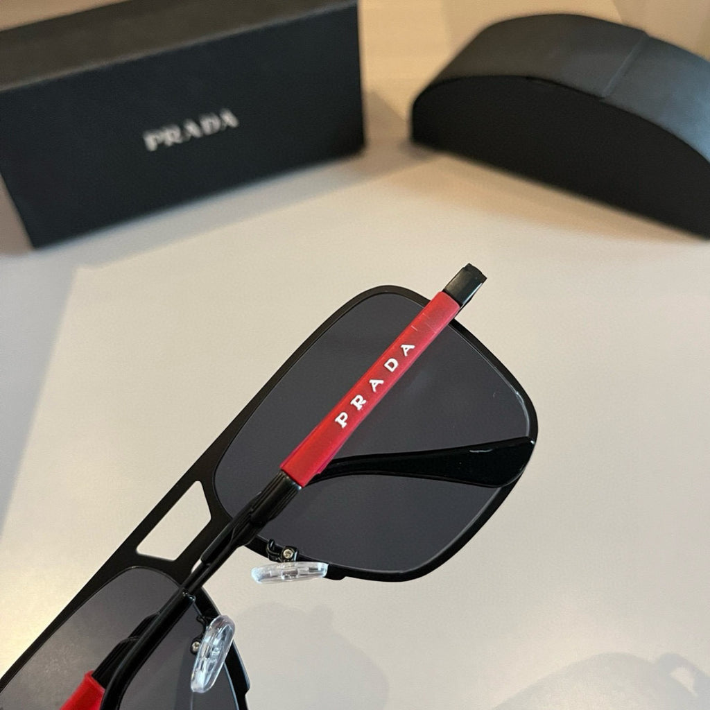 Prada Polarized Fashion Gold Lens Sunglasses for Men - 998127 - detail image 8