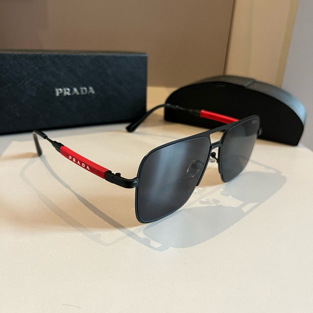 Prada Polarized Fashion Gold Lens Sunglasses for Men - 998127