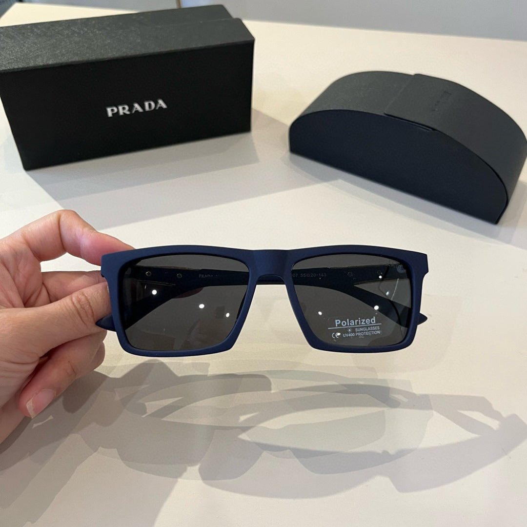 Prada Polarized Fashion Black Lens Sunglasses for Men - detail image 5