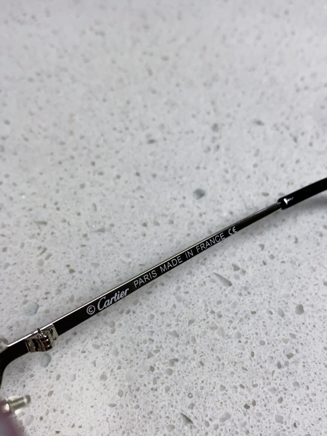 Cartier Metal Square Silver Lens Sunglasses for Men & Women - 998230 - detail image 7