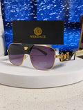 Versace Metal Square Purple Lens Sunglasses for Men & Women