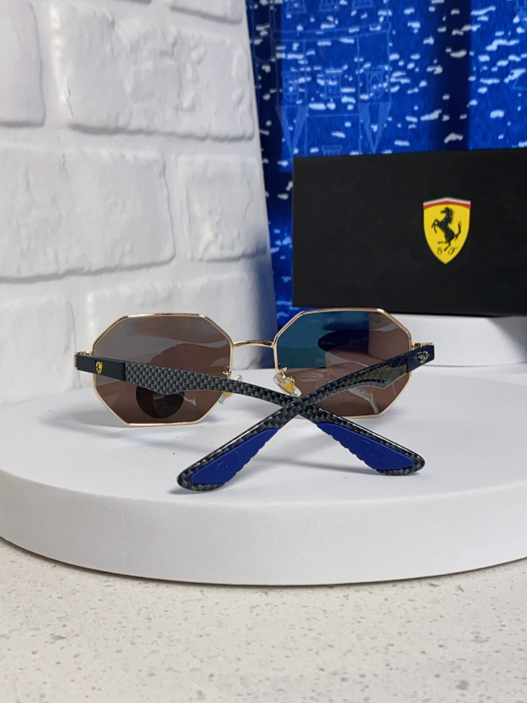Ray-Ban RB3140 Polarized Square Blue Lens Sunglasses for Men & Women - detail image 3