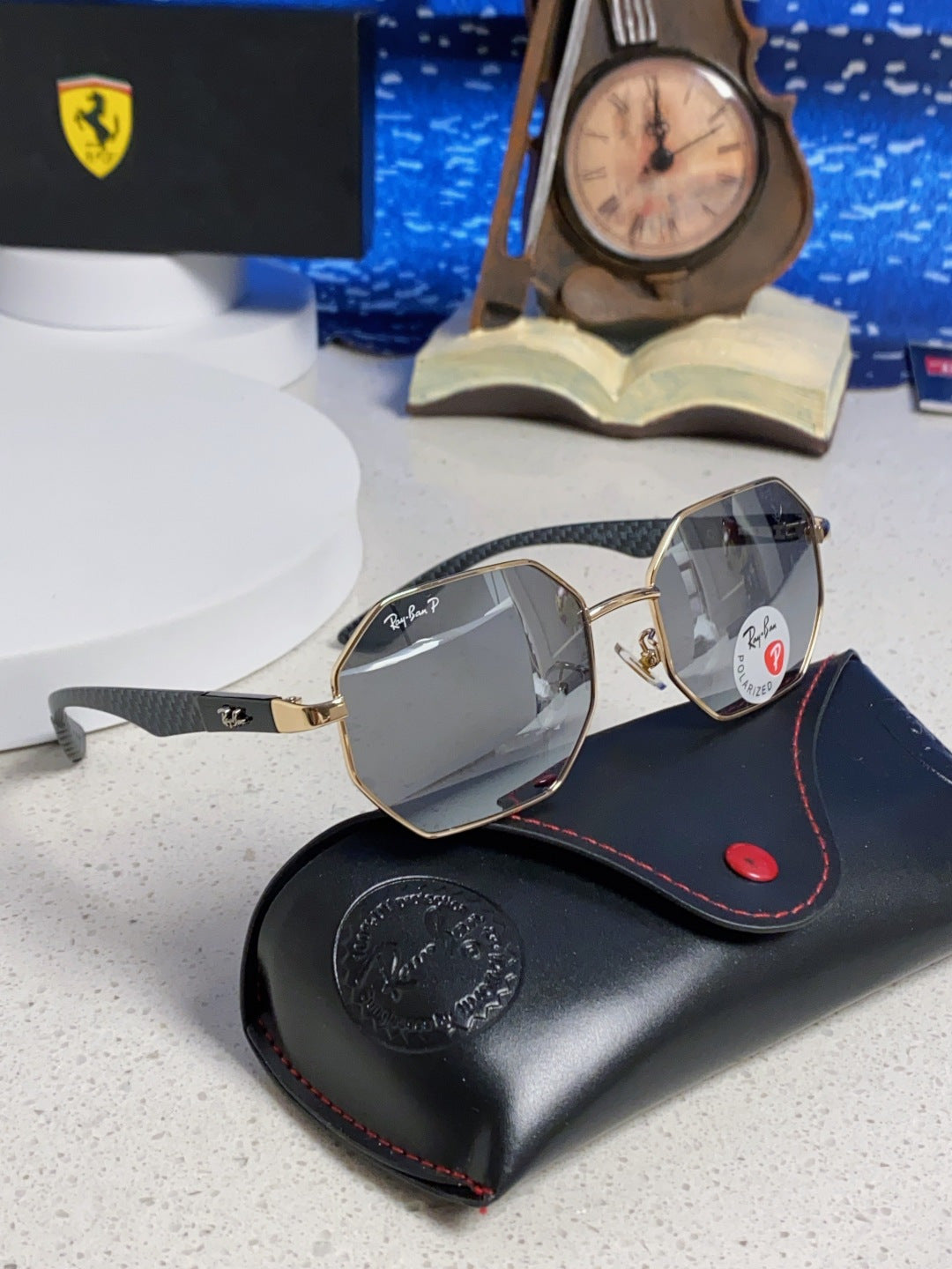 Ray-Ban RB3140 Polarized Square Silver Lens Sunglasses for Men & Wome - 488200 - detail image 10
