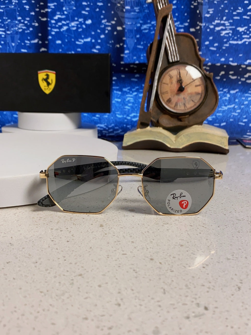 Ray-Ban RB3140 Polarized Square Silver Lens Sunglasses for Men & Wome - 488200 - detail image 9